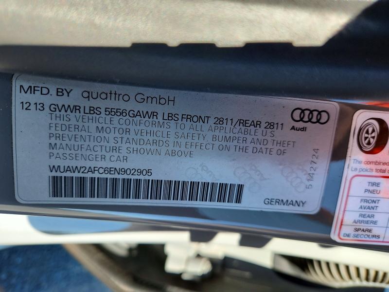Продажа на аукционе авто 2014 Audi Rs7, vin: WUAW2AFC6EN902905, номер лота: 61675706