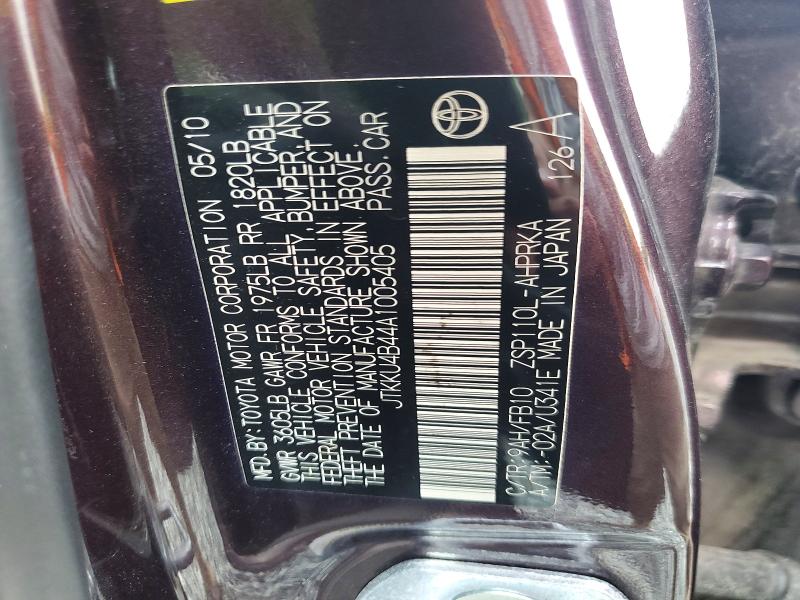 Продажа на аукционе авто 2010 Scion Xd, vin: JTKKU4B44A1005405, номер лота: 62599386