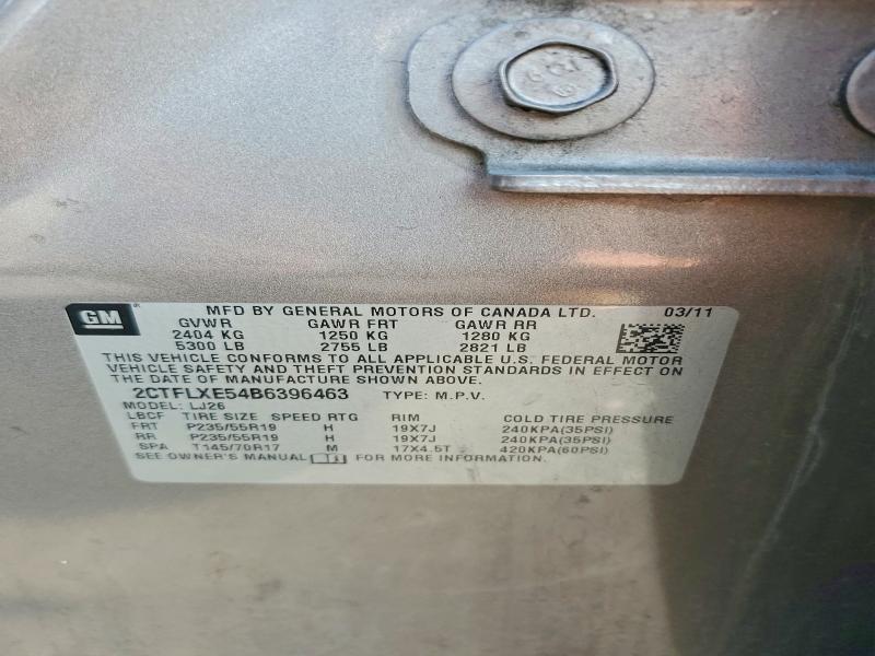 Aukcja sprzedaży 2011 Gmc Terrain, vin: 2CTFLXE54B6396463, numer aukcji: 58935746