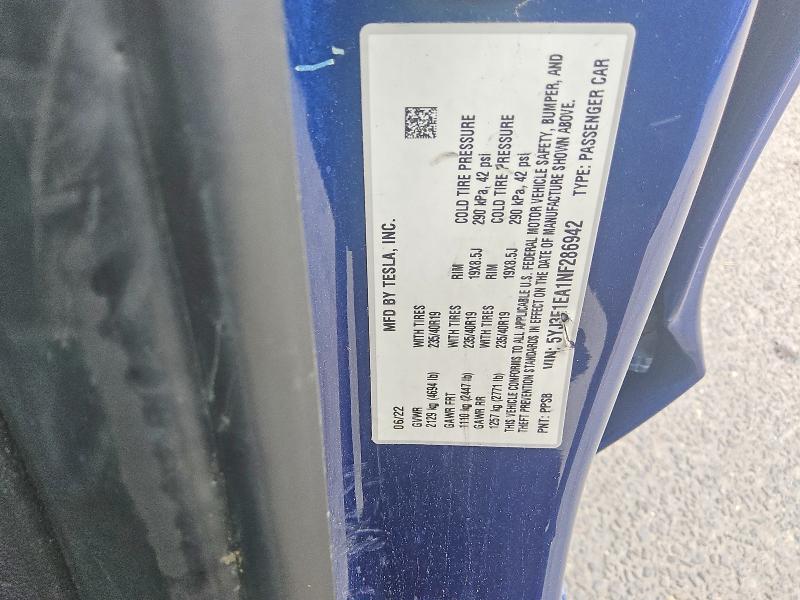 Aukcja sprzedaży 2022 Tesla Model 3, vin: 5YJ3E1EA1NF286942, numer aukcji: 63041536