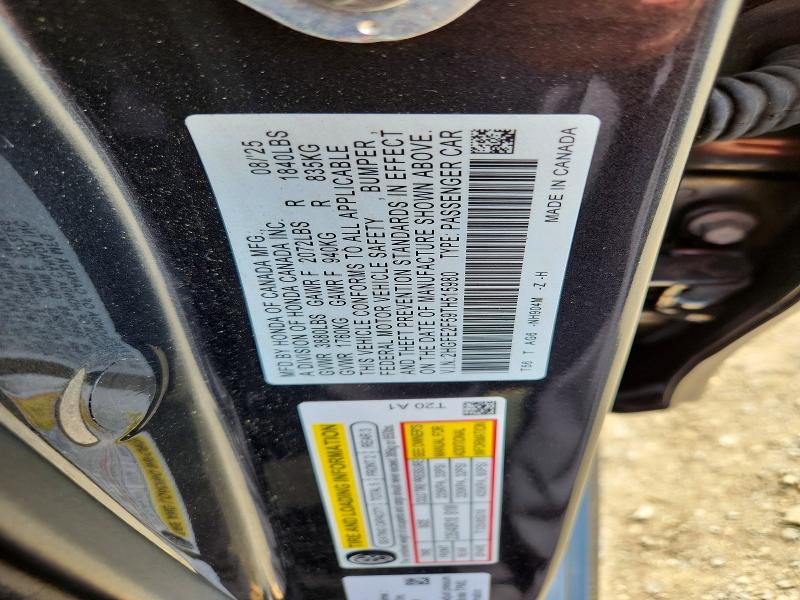 Продажа на аукционе авто 2026 Honda Civic, vin: 2HGFE2F59TH515980, номер лота: 62892416
