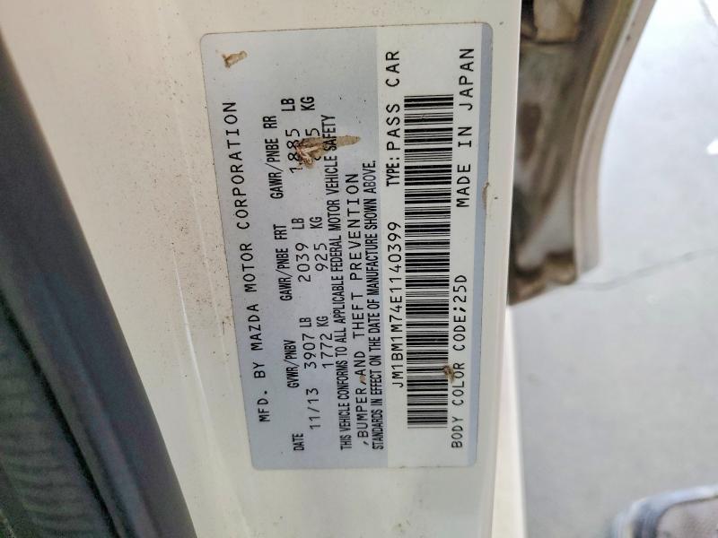 63007056 :رقم المزاد ، JM1BM1M74E1140399 vin ، 2014 Mazda 3 مزاد بيع