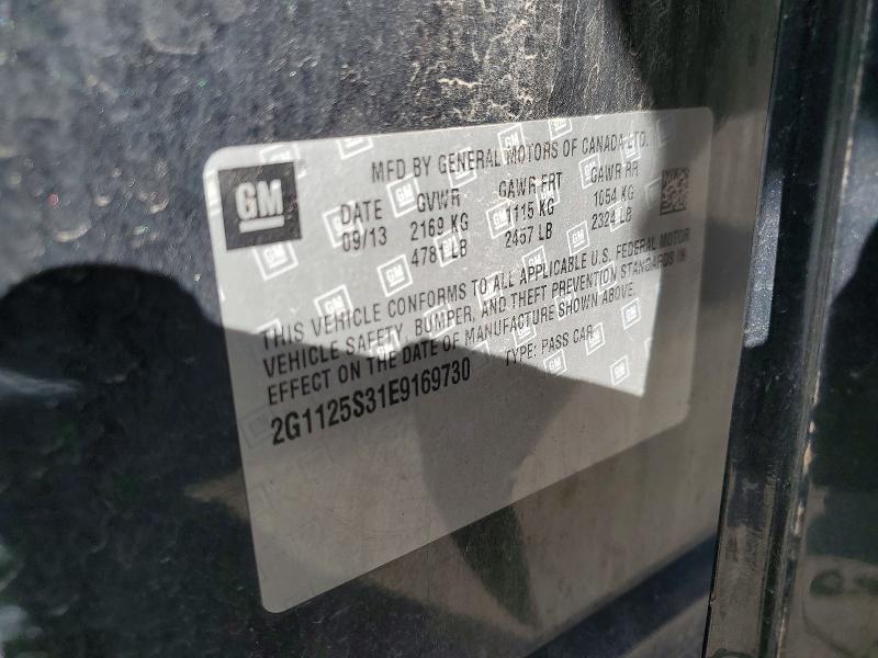 59348206 :رقم المزاد ، 2G1125S31E9169730 vin ، 2014 Chevrolet Impala مزاد بيع