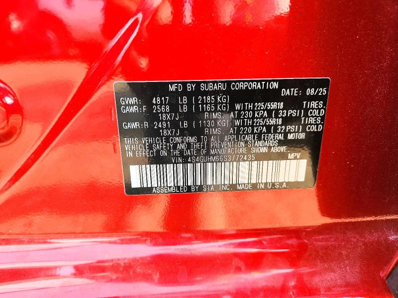 2025 Subaru Crosstrek მანქანა იყიდება აუქციონზე, vin: 4S4GUHM66S3772435, აუქციონის ნომერი: 60240416