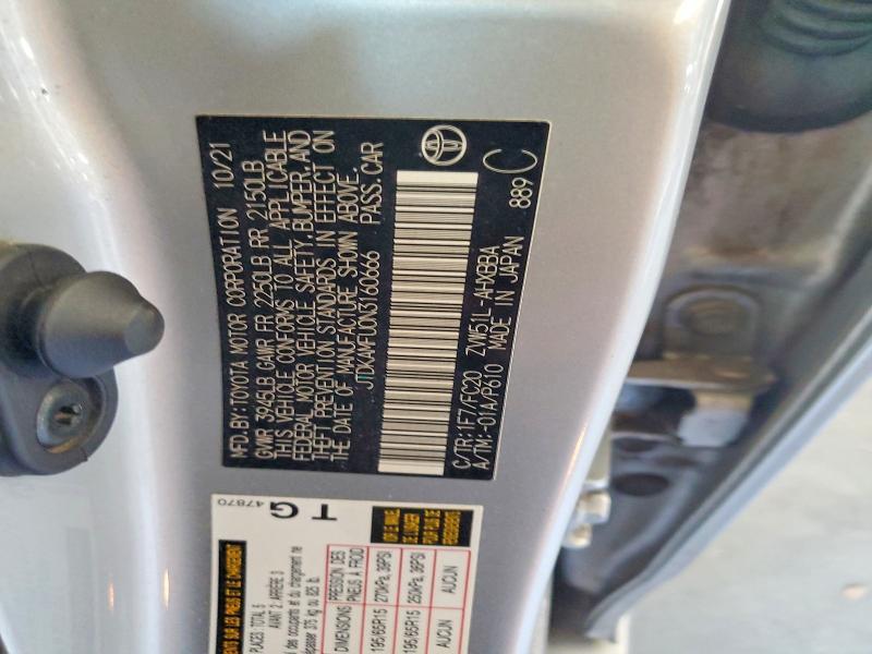 Продаж на аукціоні авто 2022 Toyota Prius, vin: JTDKAMFU0N3160666, номер лоту: 61943916