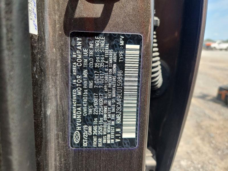 2020 Hyundai Tucson მანქანა იყიდება აუქციონზე, vin: KM8J3CA49LU159896, აუქციონის ნომერი: 62401176