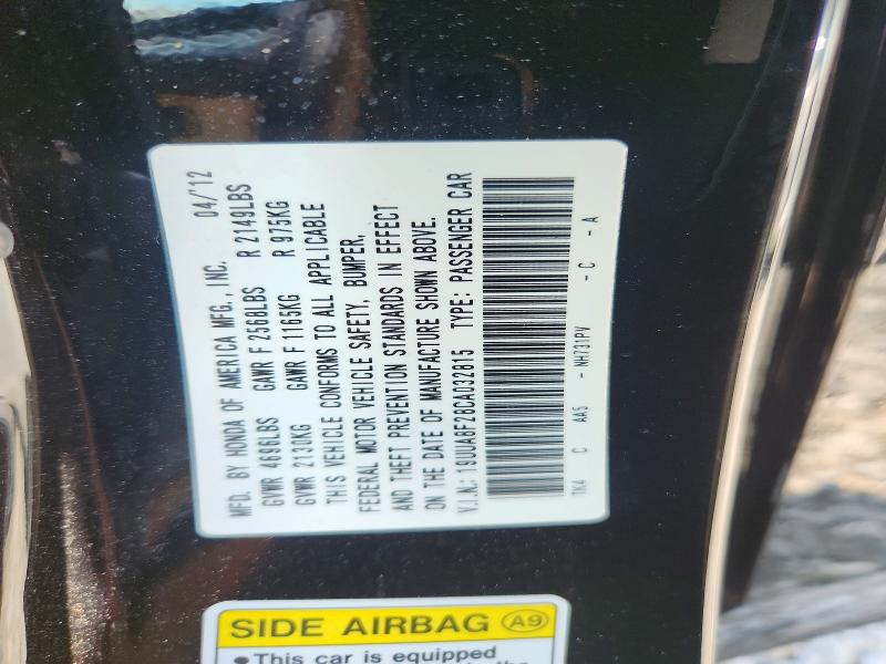 60560876 :رقم المزاد ، 19UUA8F28CA032815 vin ، 2012 Acura Tl مزاد بيع
