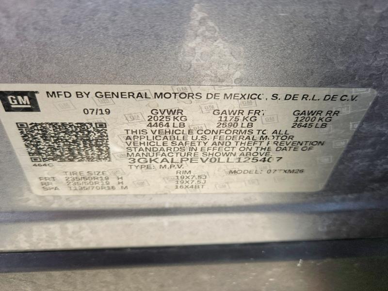 2020 Gmc Terrain მანქანა იყიდება აუქციონზე, vin: 3GKALPEV0LL125407, აუქციონის ნომერი: 60840176