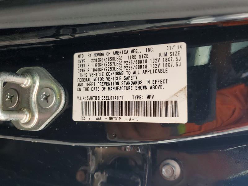 Продажа на аукционе авто 2014 Acura Rdx, vin: 5J8TB3H35EL014071, номер лота: 59797186
