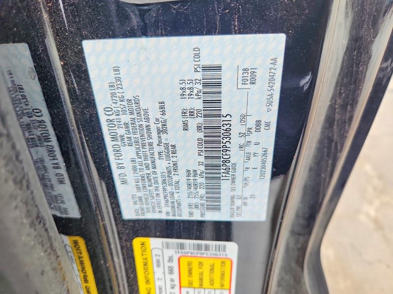 Продажа на аукционе авто 2023 Ford Mustang, vin: 1FA6P8CF9P5306315, номер лота: 60127826