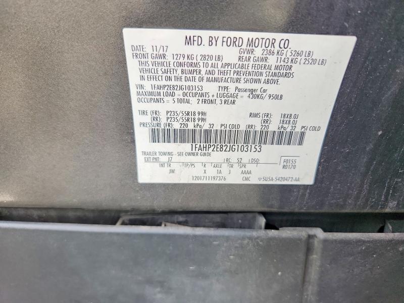 Продажа на аукционе авто 2018 Ford Taurus, vin: 1FAHP2E82JG103153, номер лота: 60521026
