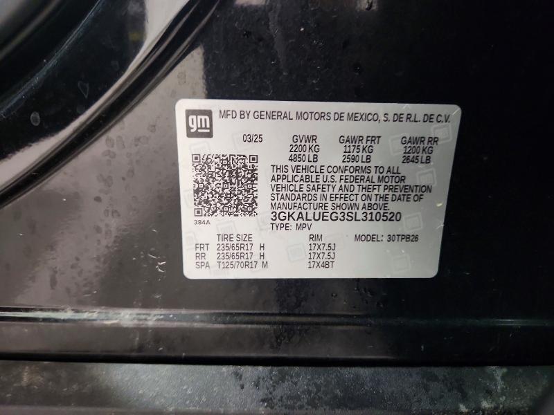 Продаж на аукціоні авто 2025 Gmc Terrain, vin: 3GKALUEG3SL310520, номер лоту: 62114826