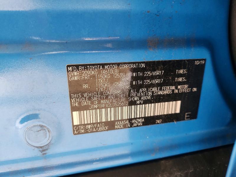 Продажа на аукционе авто 2020 Toyota Rav4, vin: JTMP1RFV2LD525612, номер лота: 59830856