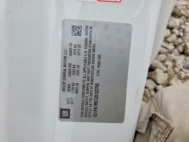 2018 Chevrolet Camaro მანქანა იყიდება აუქციონზე, vin: 1G1FK1R67J0122768, აუქციონის ნომერი: 61954146