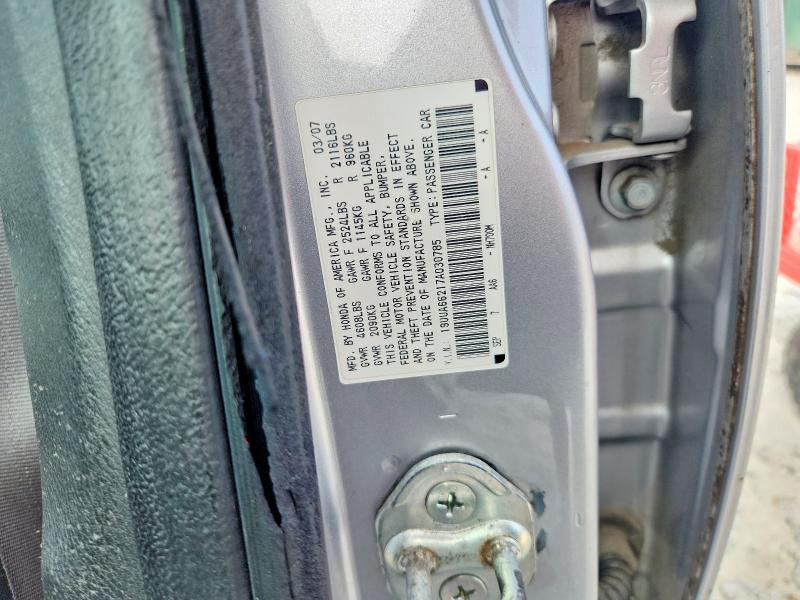 Продажа на аукционе авто 2007 Acura Tl, vin: 19UUA66217A030785, номер лота: 59059836