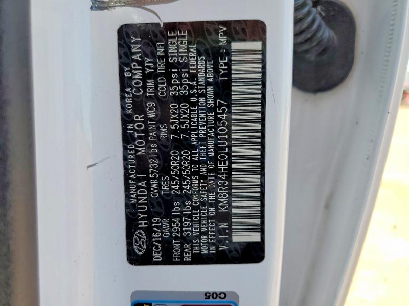 Aukcja sprzedaży 2020 Hyundai Palisade, vin: KM8R34HE0LU105457, numer aukcji: 59613706