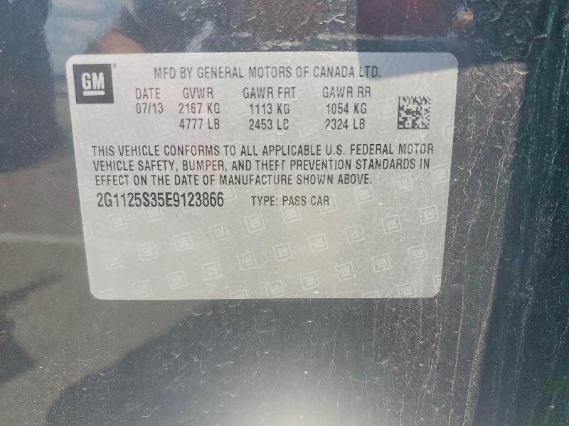 60295106 :رقم المزاد ، 2G1125S35E9123866 vin ، 2014 Chevrolet Impala مزاد بيع