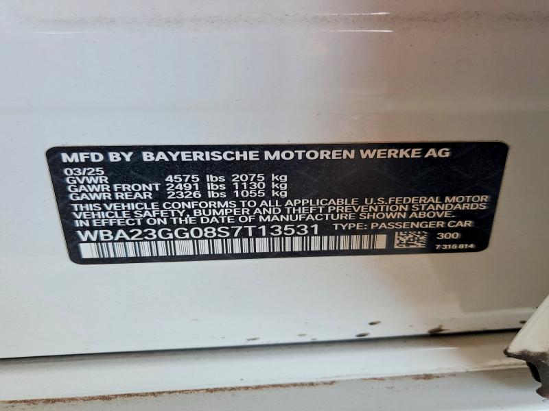 60621506 :رقم المزاد ، WBA23GG08S7T13531 vin ، 2025 Bmw 228xi مزاد بيع