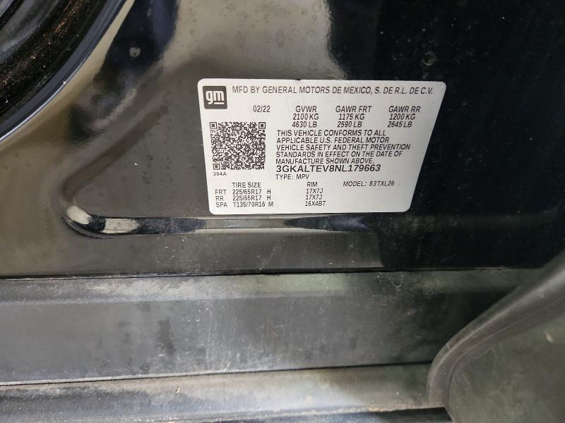2022 Gmc Terrain მანქანა იყიდება აუქციონზე, vin: 3GKALTEV8NL179663, აუქციონის ნომერი: 60743126