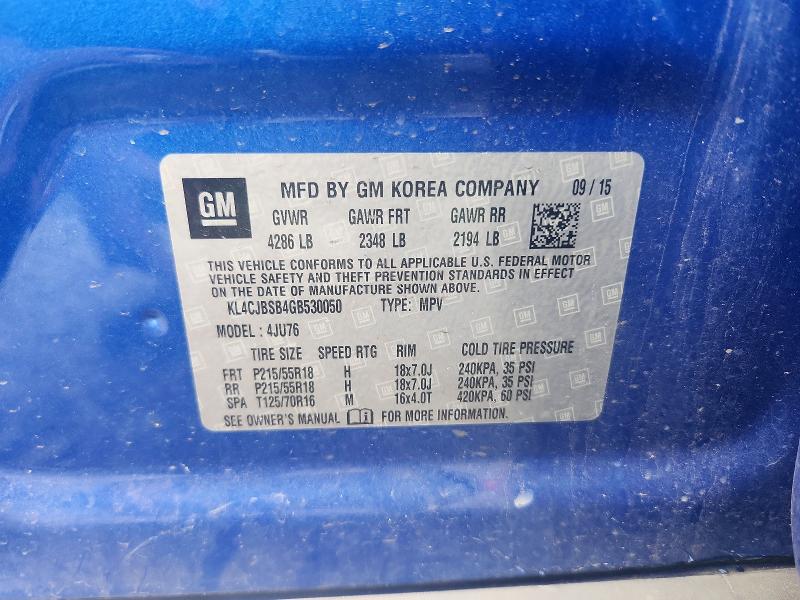 61380356 :رقم المزاد ، KL4CJBSB4GB530050 vin ، 2016 Buick Encore مزاد بيع