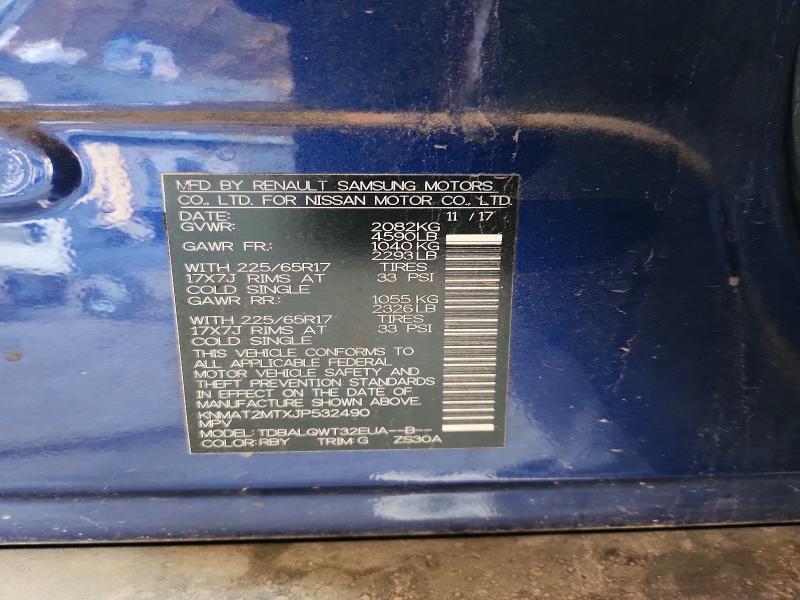 Aukcja sprzedaży 2018 Nissan Rogue, vin: KNMAT2MTXJP532490, numer aukcji: 62411126