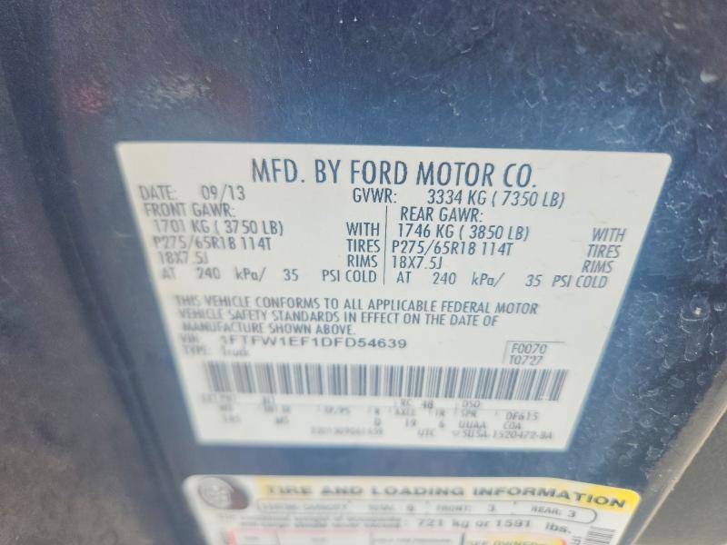 Aukcja sprzedaży 2013 Ford F150, vin: 1FTFW1EF1DFD54639, numer aukcji: 63364506