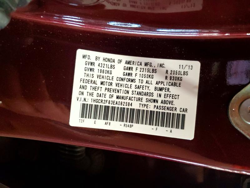 62675536 :رقم المزاد ، 1HGCR2F83EA082594 vin ، 2014 Honda Accord مزاد بيع