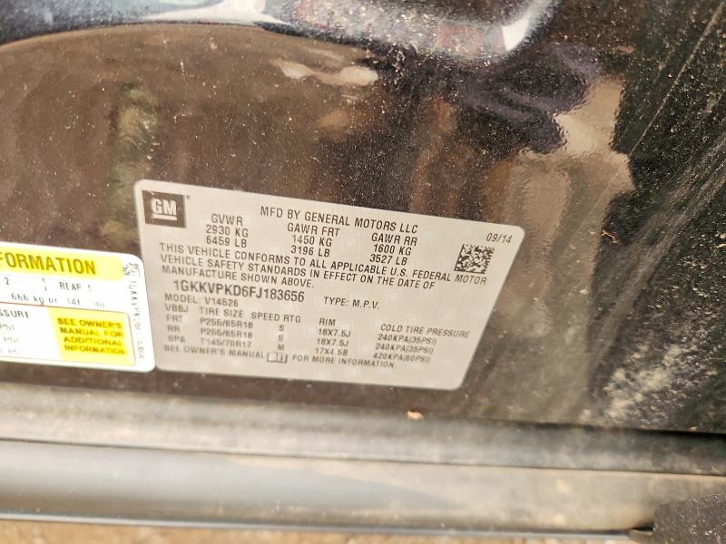 Aukcja sprzedaży 2015 Gmc Acadia, vin: 1GKKVPKD6FJ183656, numer aukcji: 60808306
