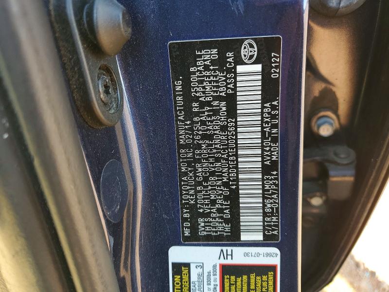 Aukcja sprzedaży 2014 Toyota Avalon Hybrid, vin: 4T1BD1EB1EU025692, numer aukcji: 61575466