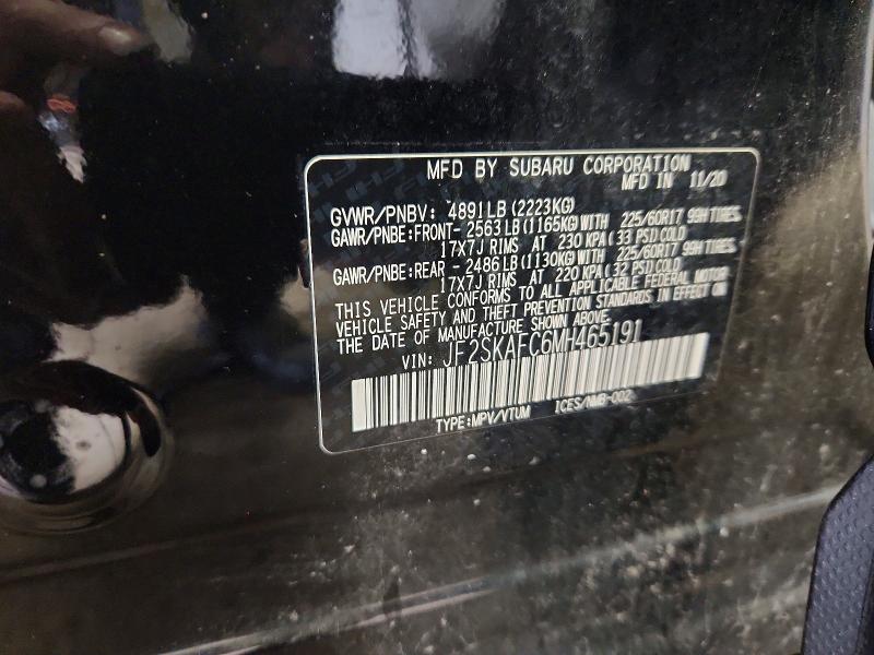 63508066 :رقم المزاد ، JF2SKAFC6MH465191 vin ، 2021 Subaru Forester مزاد بيع