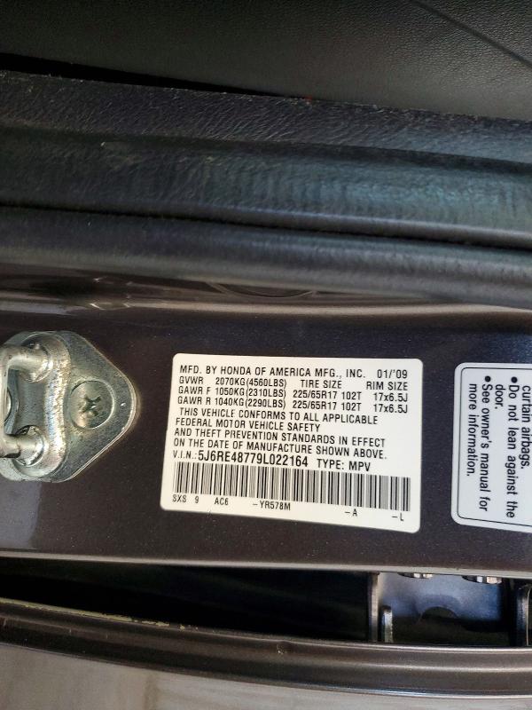 Aukcja sprzedaży 2009 Honda Cr-v, vin: 5J6RE48779L022164, numer aukcji: 59008266