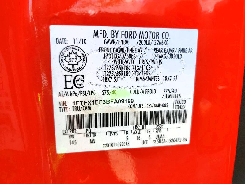 Продажа на аукционе авто 2011 Ford F150, vin: 1FTFX1EF3BFA09199, номер лота: 62270376