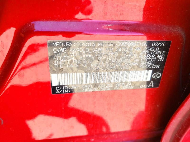 Aukcja sprzedaży 2021 Lexus Is, vin: JTHCA1D20M5113921, numer aukcji: 62495746