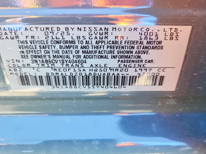 Продаж на аукціоні авто 2025 Nissan Sentra, vin: 3N1AB8CV1SY404604, номер лоту: 60689436