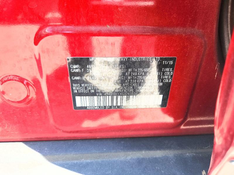 Aukcja sprzedaży 2016 Subaru Outback, vin: 4S4BSBCC6G3263537, numer aukcji: 60361356