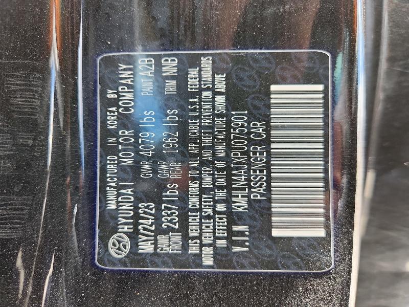 59878886 :رقم المزاد ، KMHLN4AJXPU075901 vin ، 2023 Hyundai Elantra مزاد بيع