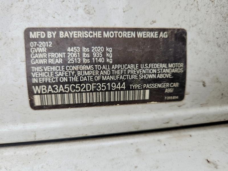 61445216 :رقم المزاد ، WBA3A5C52DF351944 vin ، 2013 Bmw 328 مزاد بيع