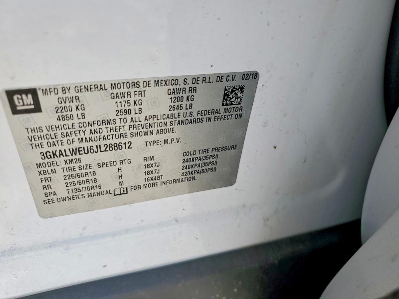 2018 Gmc Terrain მანქანა იყიდება აუქციონზე, vin: 3GKALWEU6JL288612, აუქციონის ნომერი: 61065636
