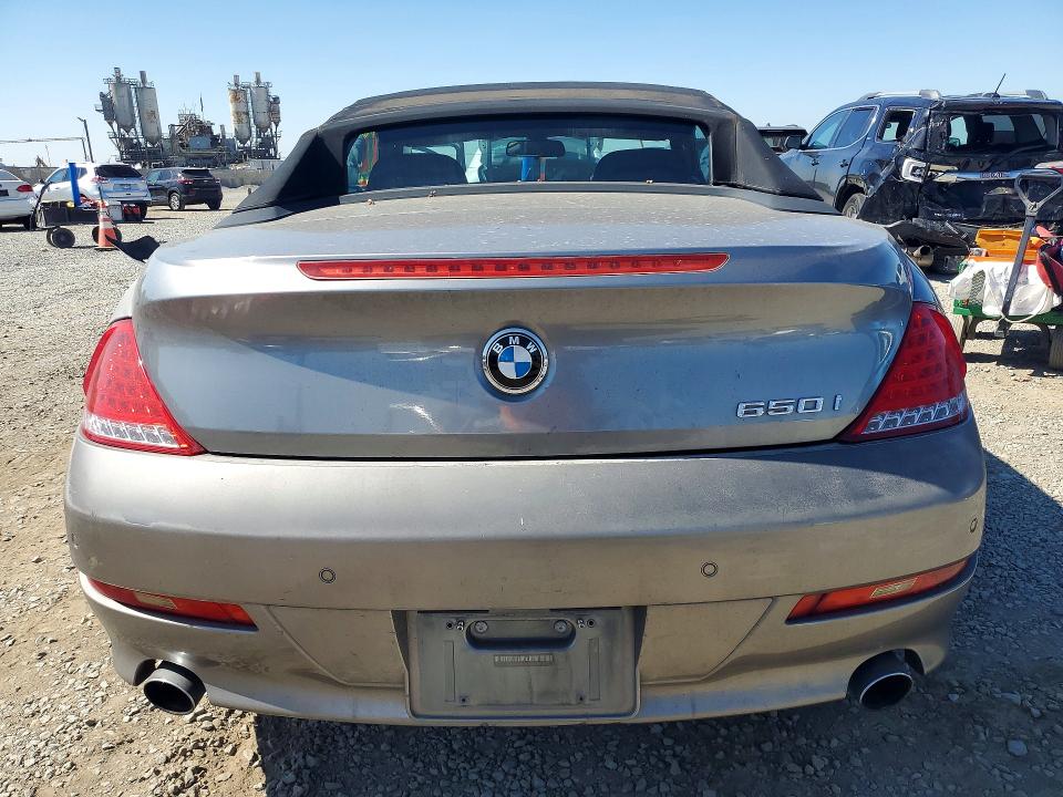 2008 Bmw 650 მანქანა იყიდება აუქციონზე, vin: WBAEB53518CX62605, აუქციონის ნომერი: 60131656