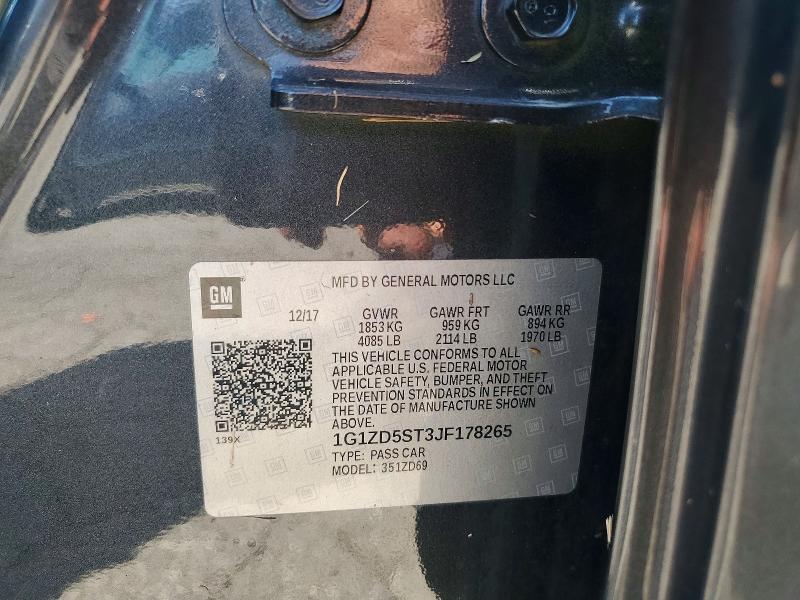 Aukcja sprzedaży 2018 Chevrolet Malibu, vin: 1G1ZD5ST3JF178265, numer aukcji: 60427216