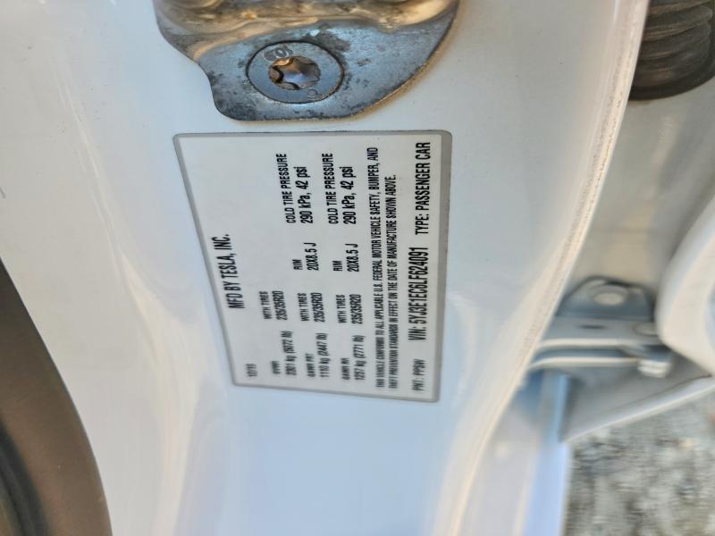 60579176 :رقم المزاد ، 5YJ3E1EC6LF624091 vin ، 2020 Tesla Model 3 مزاد بيع