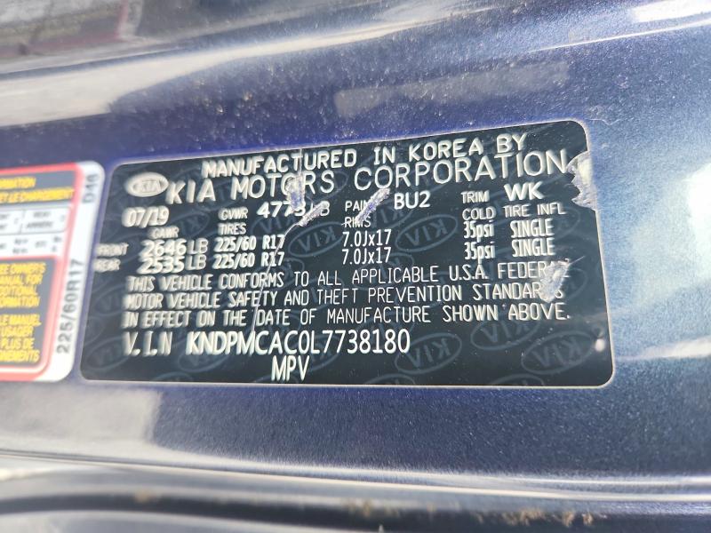 Aukcja sprzedaży 2020 Kia Sportage, vin: KNDPMCAC0L7738180, numer aukcji: 62035556