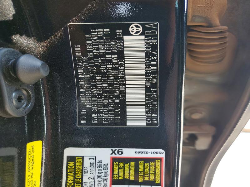 Продаж на аукціоні авто 2016 Toyota Corolla, vin: 5YFBURHEXGP546533, номер лоту: 60409916
