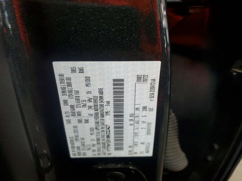 2021 Ford F150 მანქანა იყიდება აუქციონზე, vin: 1FTFW1E81MKD22427, აუქციონის ნომერი: 59908746