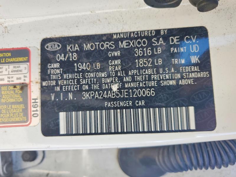 Продаж на аукціоні авто 2018 Kia Rio, vin: 3KPA24AB5JE120066, номер лоту: 60269956