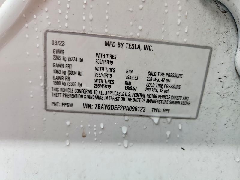 2023 Tesla Model Y მანქანა იყიდება აუქციონზე, vin: 7SAYGDEE2PA096123, აუქციონის ნომერი: 51924566