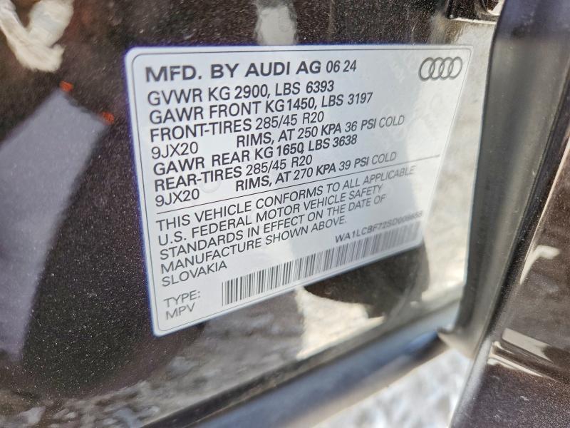Aukcja sprzedaży 2025 Audi Q7, vin: WA1LCBF72SD008658, numer aukcji: 60645466