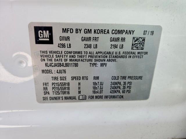 Продаж на аукціоні авто 2020 Buick Encore, vin: KL4CJASB4LB011780, номер лоту: 62337366