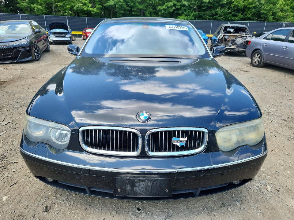 2003 Bmw 745 მანქანა იყიდება აუქციონზე, vin: WBAGN63413DR09490, აუქციონის ნომერი: 63110396