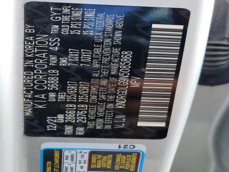 61915956 :رقم المزاد ، KNDRGDLG9N5085868 vin ، 2022 Kia Sorento مزاد بيع